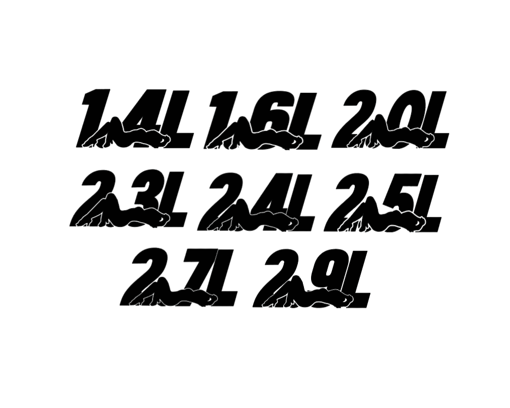 Engine Series 1.4L - 2.9L Premium Vinyl Decal