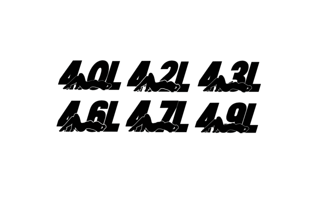 Engine Series 4.0L - 4.9L Premium Vinyl Decal