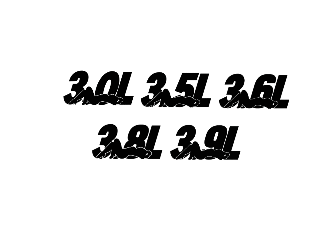 Engine Series 3.0L - 3.9L Premium Vinyl Decal