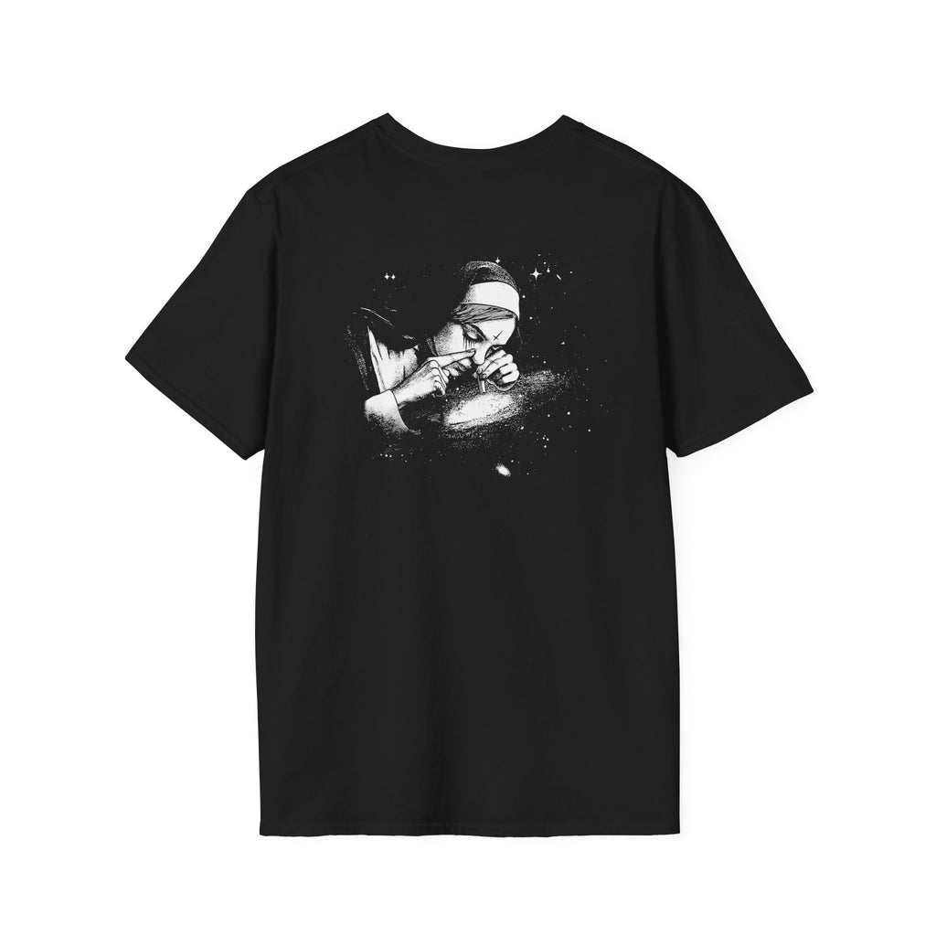 Unholy Nun Snorting Lines T-Shirt