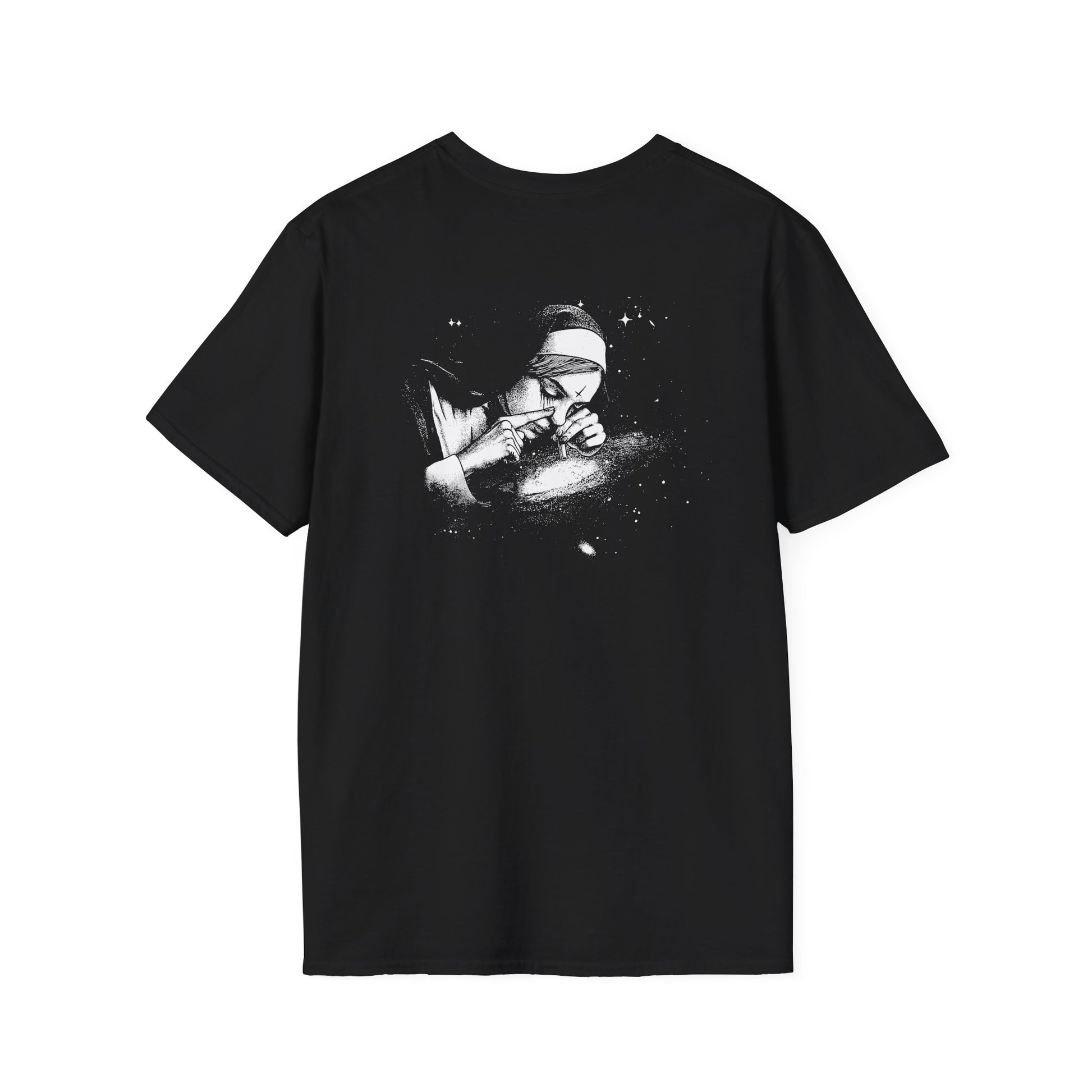 Unholy Nun Snorting Lines T-Shirt