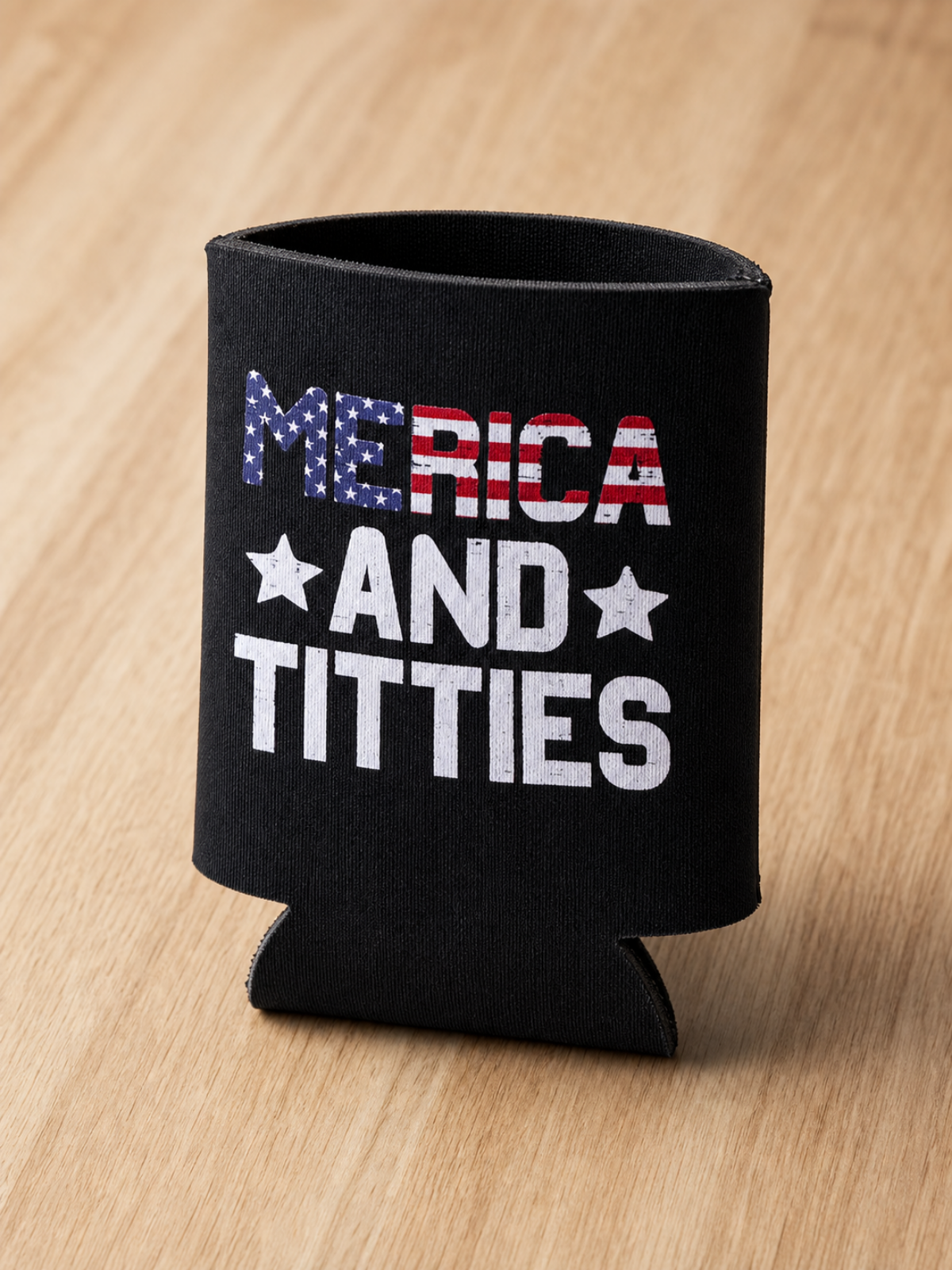Merica And Titties 12 oz Koozie
