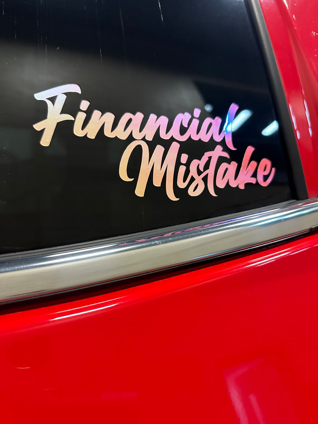 Financial Mistake Vinyl Decal