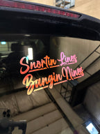Snortin Lines Bangin Nines Vinyl Decal
