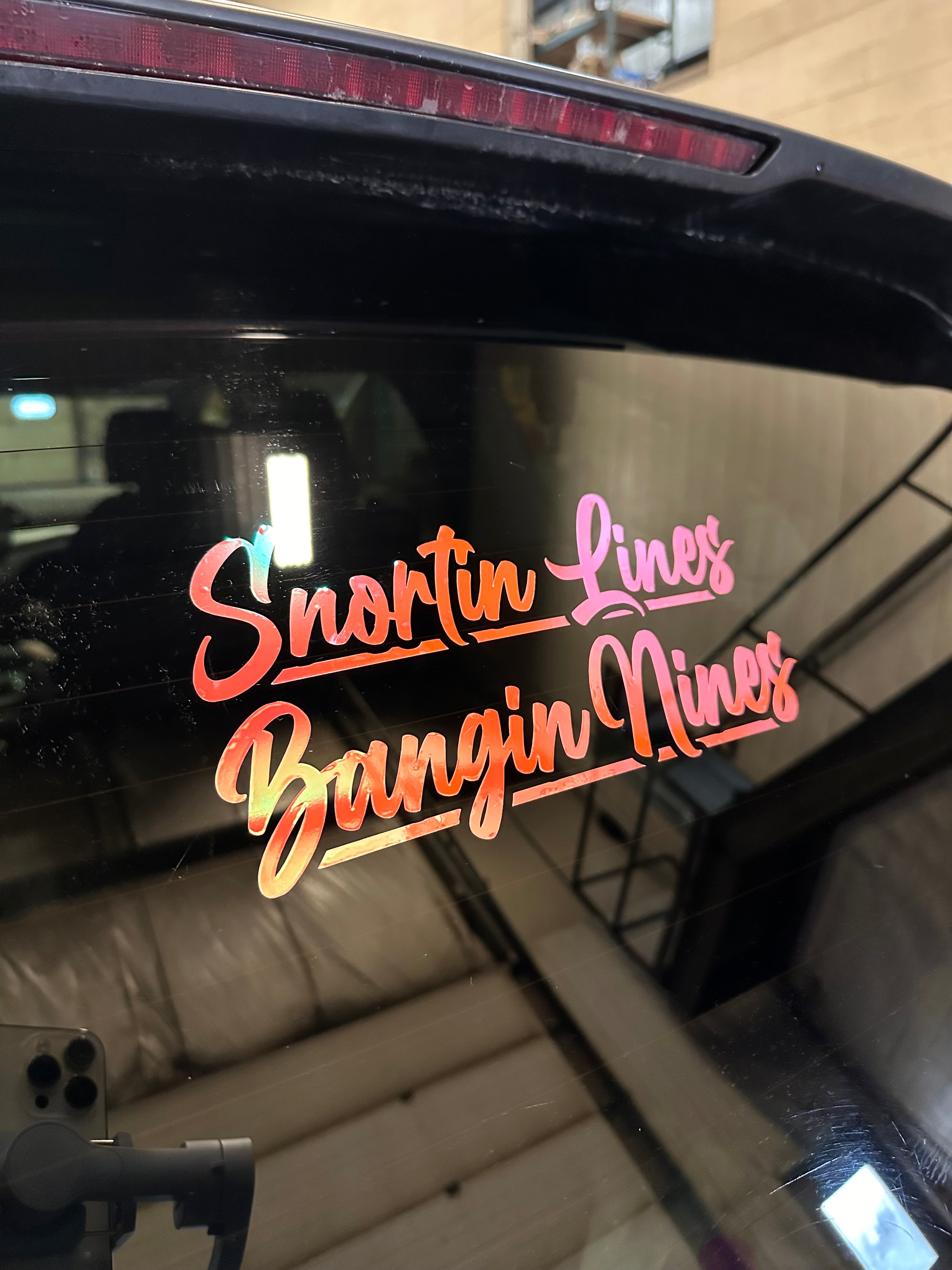 Snortin Lines Bangin Nines Vinyl Decal