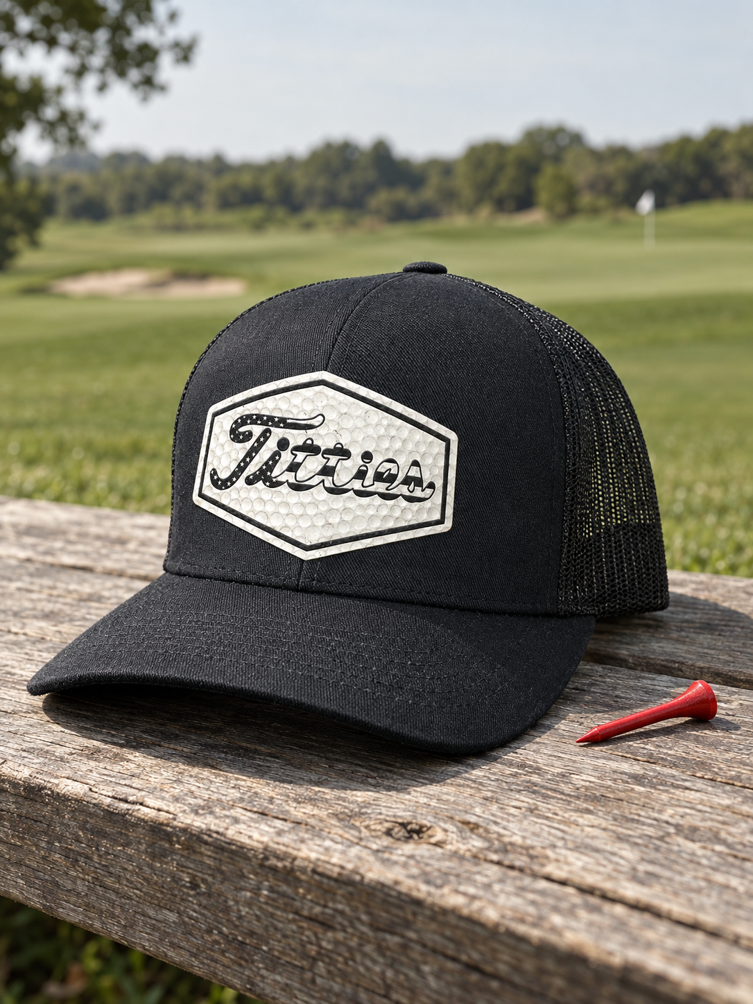 Titties Golf Ball Texture Patch Hat