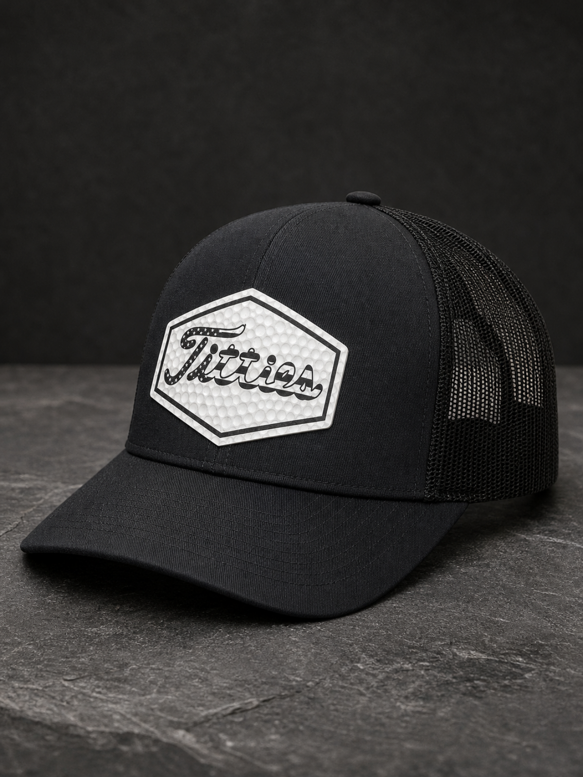 Titties Golf Ball Texture Patch Hat