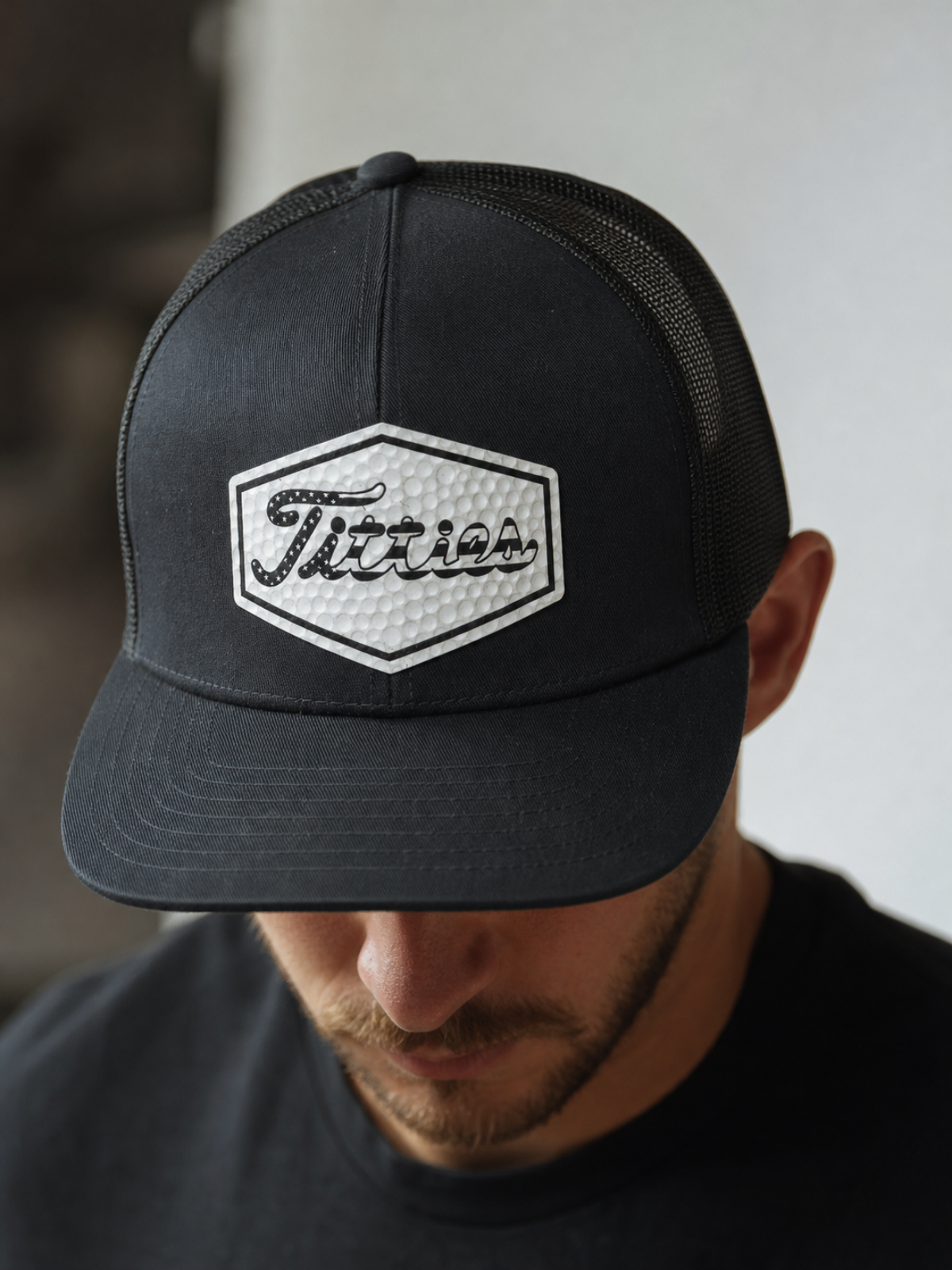 Titties Golf Ball Texture Patch Hat