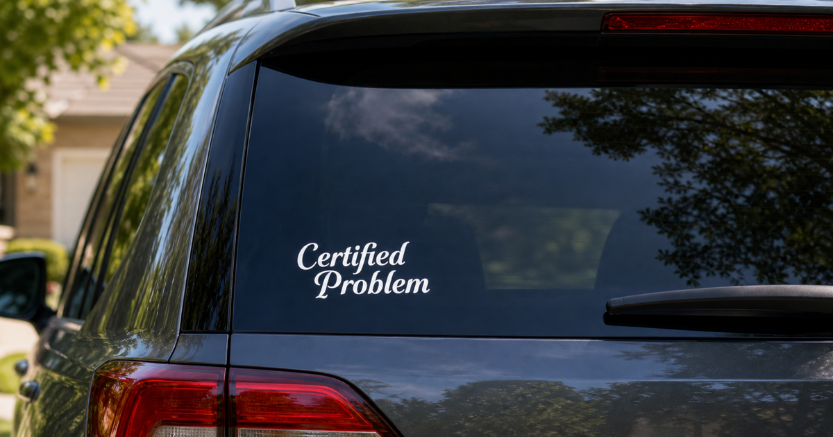 Certified Problem Vinyl Decal